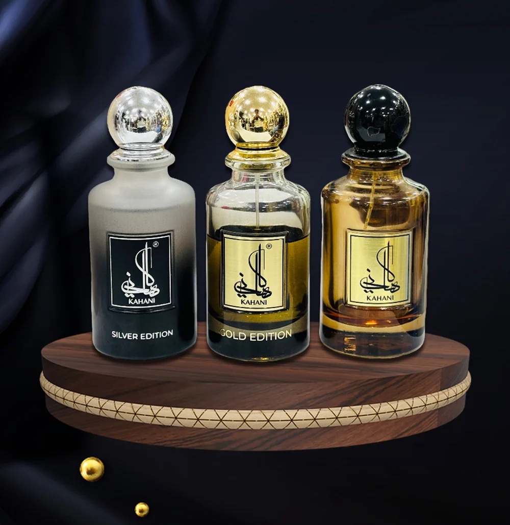 KAHANI Gold ,Silver Editions and Kahani Perfume EDP Perfumes 100ML by Zahrat Dubai (KAHANI BUNDLE )